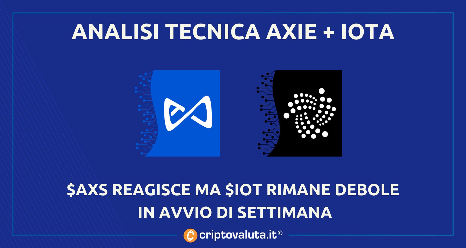 Analisi prezzi crypto | AXS rialzo fino 9.75; IOT giù verso 0.18